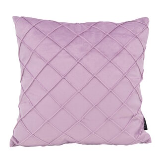 NOVÉE Dekokissen Velvet Cross Lila | 45x45 cm | Samt/Polyester