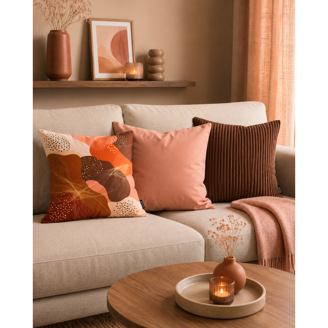 Sierkussen Sunlit Terra | 45x45 cm | Katoen/Polyester