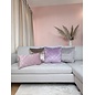 Sierkussen Velvet Cross Lila | 45x45 cm | Velvet/Polyester