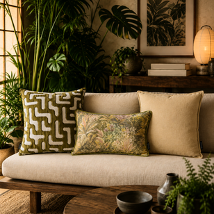 Velvet Jungle Green Kussenhoes | 30x50 cm | Velvet/Polyester