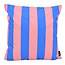 Gek op kussens! Streep Blauw/Roze Kussenhoes | 45 x 45 cm | Katoen/Polyester