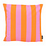 Gek op kussens! Streep Oranje/Roze Kussenhoes | 45x45 cm | Katoen/Polyester