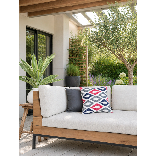 Diamond Roze/Blauw - Outdoor Kussenhoes | 45x45 cm | Katoen