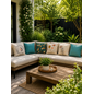Zara Petrol - Outdoor Kussenhoes | 45x45 cm | Polyester
