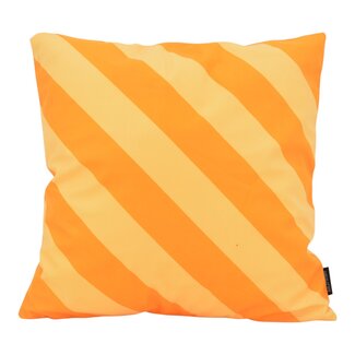 Gek op kussens! Stripe Okergeel/Geel Kussenhoes | 45x45 cm | Katoen/Polyester
