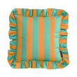 Ruffles Stripe Groen/Geel Kussenhoes | 45x45 cm | Katoen/Polyester