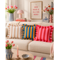 Streifen Blau/Rosa Kissenbezug | 45x45 cm | Baumwolle/Polyester - Copy - Copy - Copy - Copy