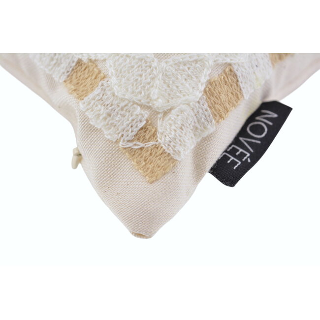 Ibiza Palmboom Crème Kussenhoes | 30x50 cm | Polyester