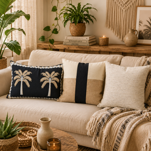 Velvet Leopard Palm Kissenbezug | 45x45 cm | Polyester - Copy - Copy