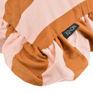 Sierkussen Ruffles Stripe Bruin/Roze | 45x45 cm | Katoen/Polyester