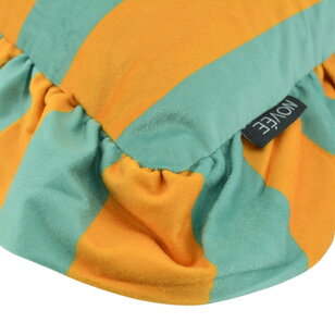 Sierkussen Ruffles Stripe Groen/Geel | 45x45 cm | Katoen/Polyester