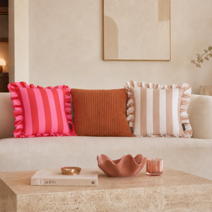Streifen Blau/Rosa Kissenbezug | 45x45 cm | Baumwolle/Polyester - Copy - Copy - Copy - Copy