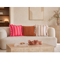 Ruffles Stripe Rood/Roze Kussenhoes | 45x45 cm | Katoen/Polyester