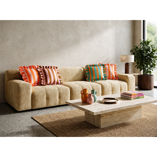 Streifen Blau/Rosa Kissenbezug | 45x45 cm | Baumwolle/Polyester - Copy - Copy