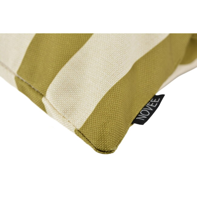 Ela Stripe Cognac Kissenbezug | 45x45 cm | Baumwolle/Leinen - Copy - Copy