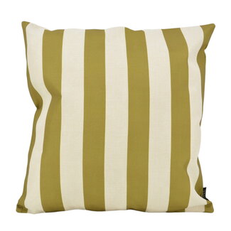 NOVÉE Ela Stripe Cognac Kissenbezug | 45x45 cm | Baumwolle/Leinen - Copy - Copy