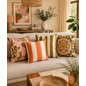 Ela Stripe Cognac Kissenbezug | 45x45 cm | Baumwolle/Leinen - Copy - Copy