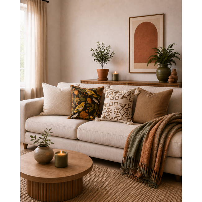 Sierkussen Coco Taupe | 45 x 45 cm | Corduroy/Polyester