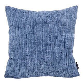 NOVÉE Chenille Stripe Blauw Kussenhoes | 45x45 cm | Polyester