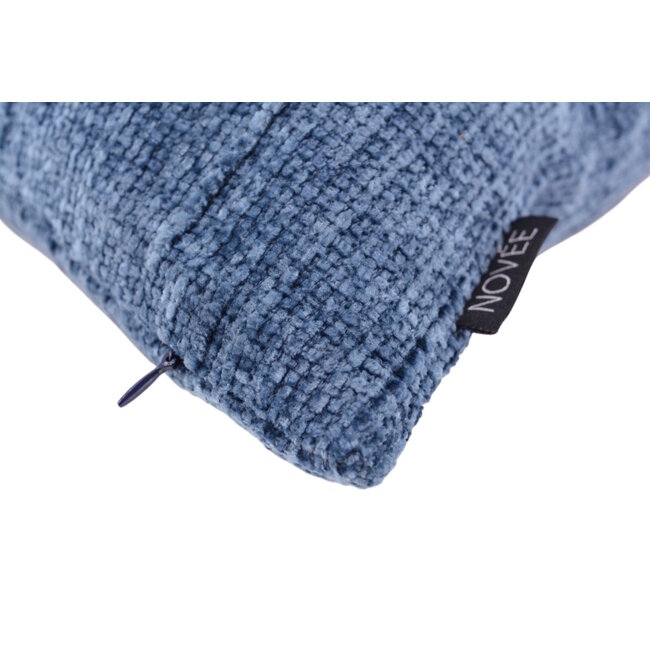 Chenille Stripe Blauw Kussenhoes | 45x45 cm | Polyester