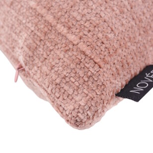 Sierkussen Chenille Stripe Roze | 45 x 45 cm | Polyester