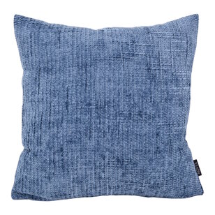 Sierkussen Chenille Stripe Blauw | 45 x 45 cm | Polyester