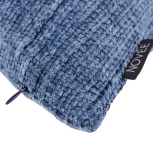 Sierkussen Chenille Stripe Blauw | 45 x 45 cm | Polyester