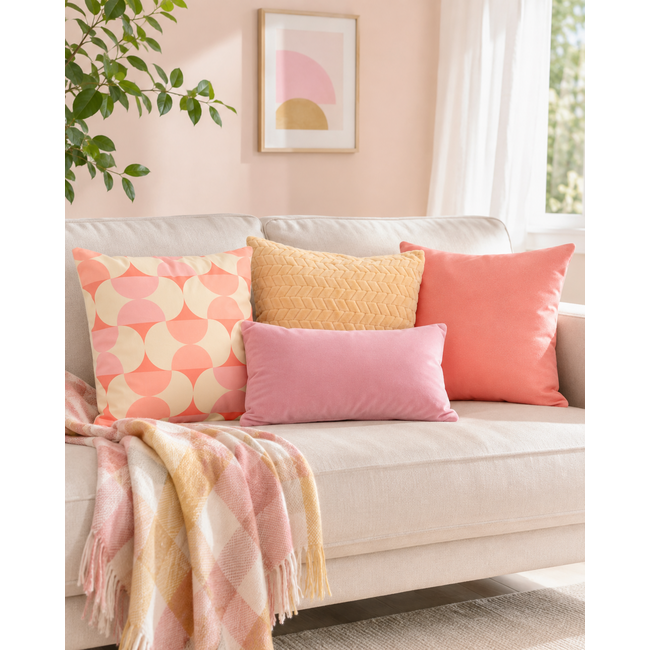 Pastel Bloom Kussenhoes | 45x45 cm | Katoen/Polyester
