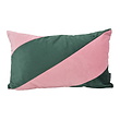 Velvet Swirl Intens Groen/Lichtroze Kussenhoes | 30x50 cm | Polyester