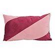 Velvet Swirl Wijnrood/Lichtroze Kussenhoes | 30x50 cm | Polyester