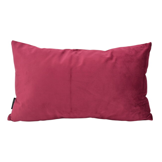 Velvet Swirl Wijnrood/Lichtroze Kussenhoes | 30x50 cm | Polyester