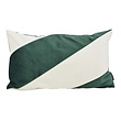 Velvet Swirl Intens Groen/Wit Kussenhoes | 30x50 cm | Polyester