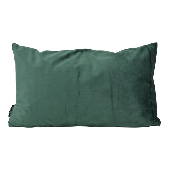 Velvet Swirl Intens Groen/Wit Kussenhoes | 30x50 cm | Polyester