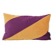 Velvet Swirl Okergeel/Aubergine Kussenhoes | 30x50 cm | Polyester