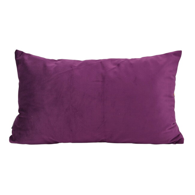 Velvet Swirl Okergeel/Aubergine Kussenhoes | 30x50 cm | Polyester