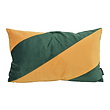 Velvet Swirl Okergeel/Intens Groen Kussenhoes | 30x50 cm | Polyester