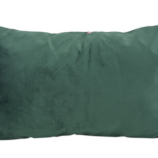 Sierkussen Velvet Swirl Intens Groen/Lichtroze | 30 x 50 cm | Polyester