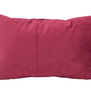 Sierkussen Velvet Swirl Wijnrood/Lichtroze | 30 x 50 cm | Polyester