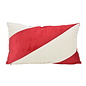 Sierkussen Velvet Swirl Rood/Wit | 30 x 50 cm | Polyester