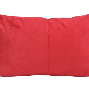 Sierkussen Velvet Swirl Rood/Wit | 30 x 50 cm | Polyester