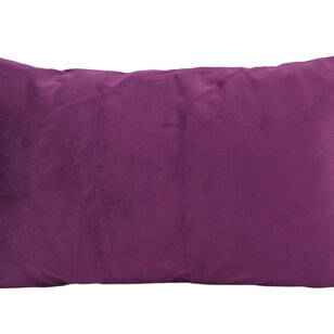 Sierkussen Velvet Swirl Okergeel/Aubergine | 30 x 50 cm | Polyester