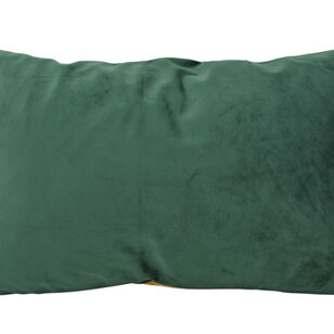 Sierkussen Velvet Swirl Okergeel/Intens Groen | 30 x 50 cm | Polyester