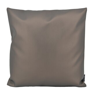 NOVÉE Metallic Gun Metal Kussenhoes | 45x45 cm | PVC/PU Leder