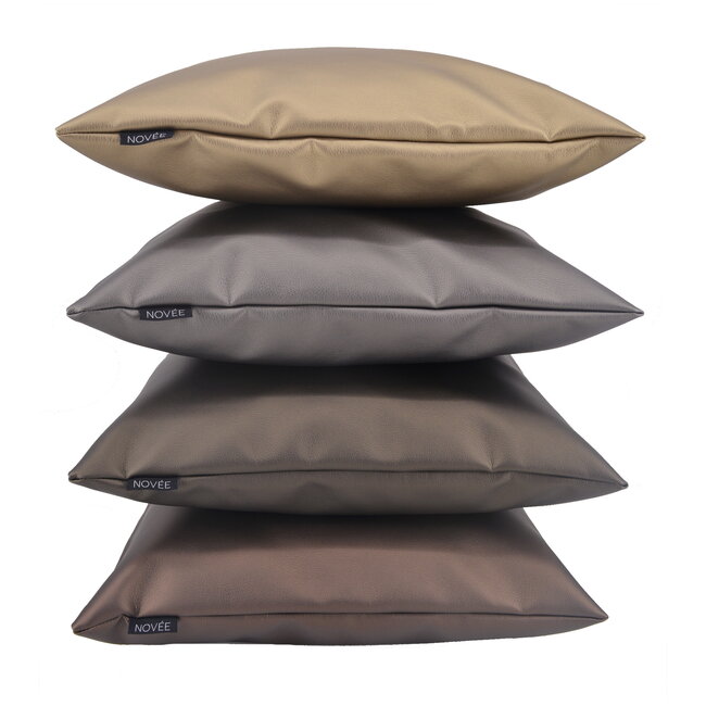 Metallic Copper Kussenhoes | 45x45 cm | PVC/PU Leder