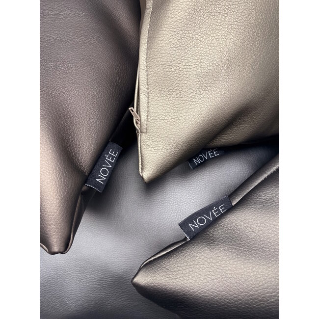 Metallic Copper Kussenhoes | 45x45 cm | PVC/PU Leder