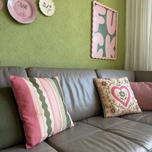 Sweet Heart Kussenhoes | 45x45 cm | Katoen/Linnen