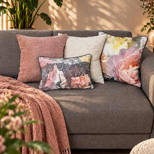 Chenille Crème/Beige Kussenhoes | 45x45 cm | Polyester