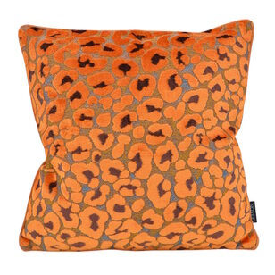 Leopard Terra/Bruin Kussenhoes | 45x45 cm | Velvet/Polyester