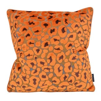 NOVÉE Leopard Terra/Bruin Kussenhoes | 45x45 cm | Velvet/Polyester