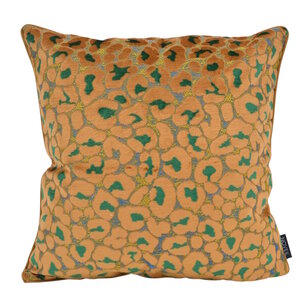 Leopard Goudbruin/Groen Kussenhoes | 45x45 cm | Velvet/Polyester